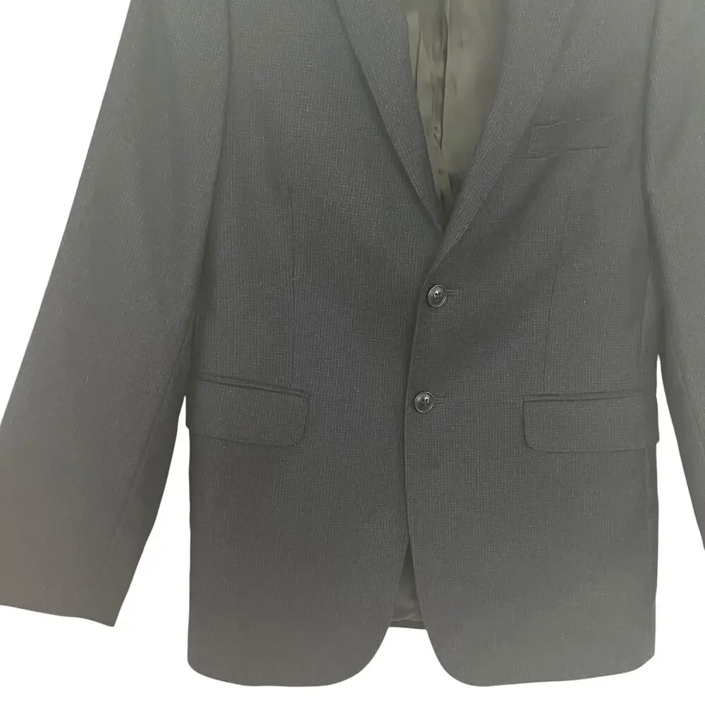 Joseph Aboud Boys Black Tweed Wool Suit Jacket - Size 12R